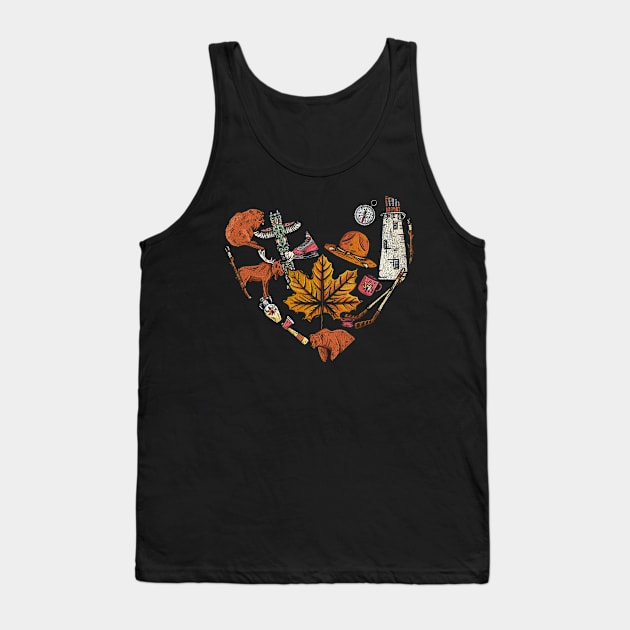 Canada Day Retro Canadian Tank Top by shirtsyoulike